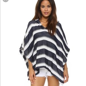 NWT solid and striped beach cape